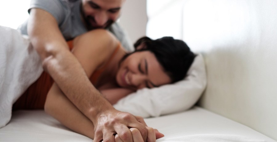 couple smiling