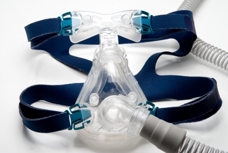 Close-up of mask used for CPAP machine